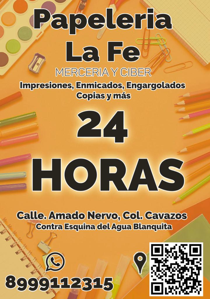 31908 papeleria la fe 24 horas