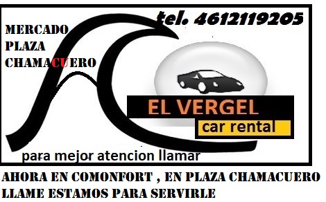 44074 renta de autos el vergel