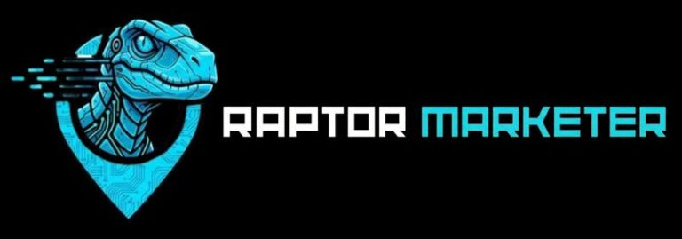 Logotipo Horizontal Raptor Marketer  768x269